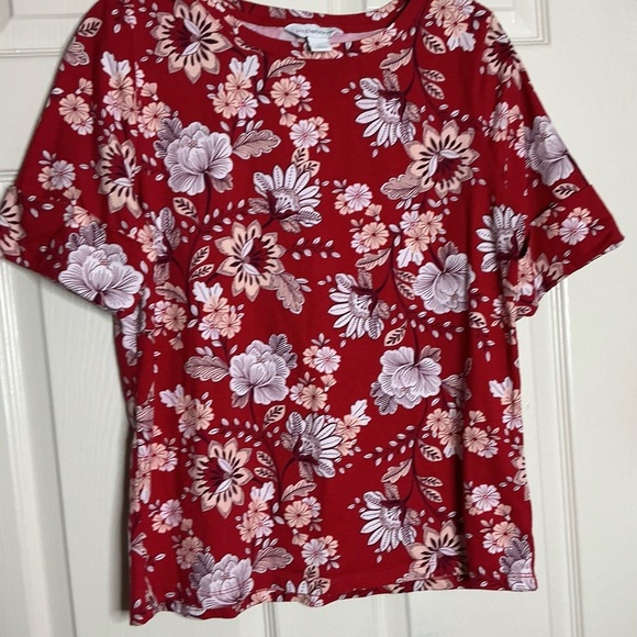 Liz Claiborne Red Boxy Blouse - Picture 3 of 7